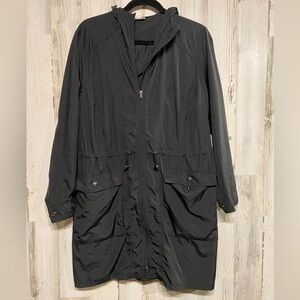 J.Jill Fit Black Zip Up Lightweight Windbreaker 1X